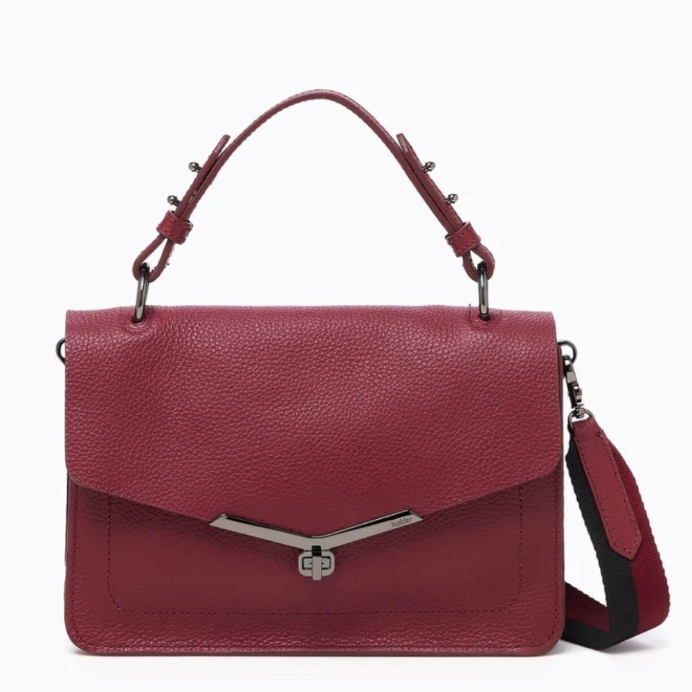 Valentina Botkier New York Burgundy Crossbody FLAP SATCHEL Red
